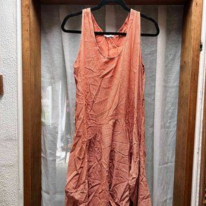 Orange Striped Balloon Dress